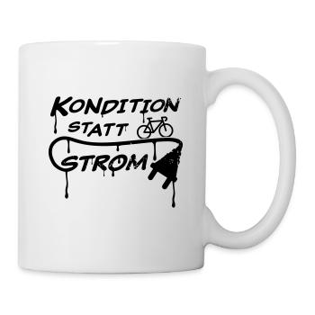 KONDITION STATT STROM - Tasse - Weiß - Rechts