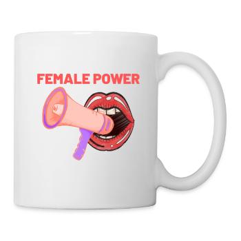Female Power Feminism Gift Idea Girl Lips Equal - Mug - white - Right