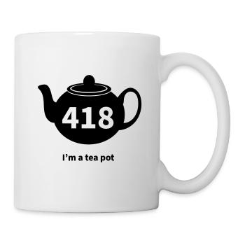 Nerdies: Code 418 - I'm a tea pot - Mug - white - Right