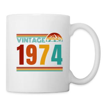 MILLÉSIME 1974 - Mug blanc - blanc - Droite