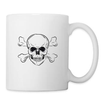 Skull - Totenkopf - Tasse - Weiß - Rechts