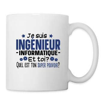 Ingénieur Métier Informatique Humour Citations - Mug blanc - blanc - Droite