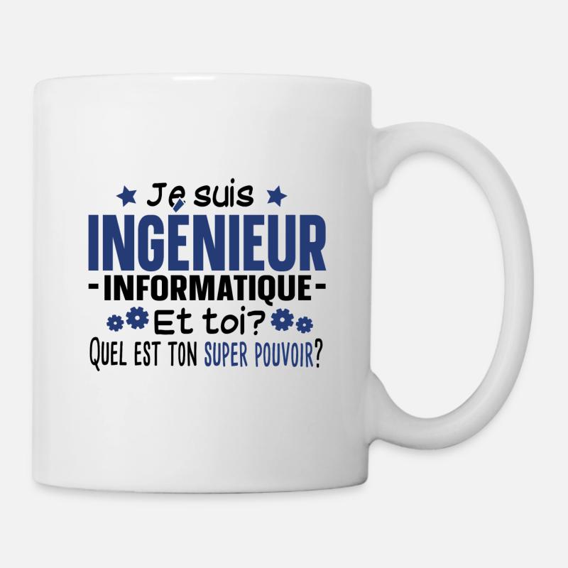 Ingénieur Métier Informatique Humour Citations - Mug blanc - blanc