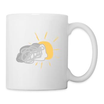nuage soleil ciel météo nature symbole extérieur - Mug blanc - blanc - Droite