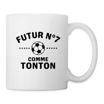 Cadeau bébé foot Futur 7 - Mug blanc - blanc - Droite