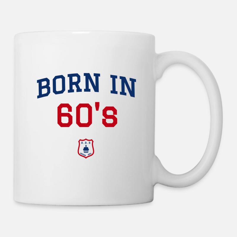 Born in 60's - Mug blanc - blanc