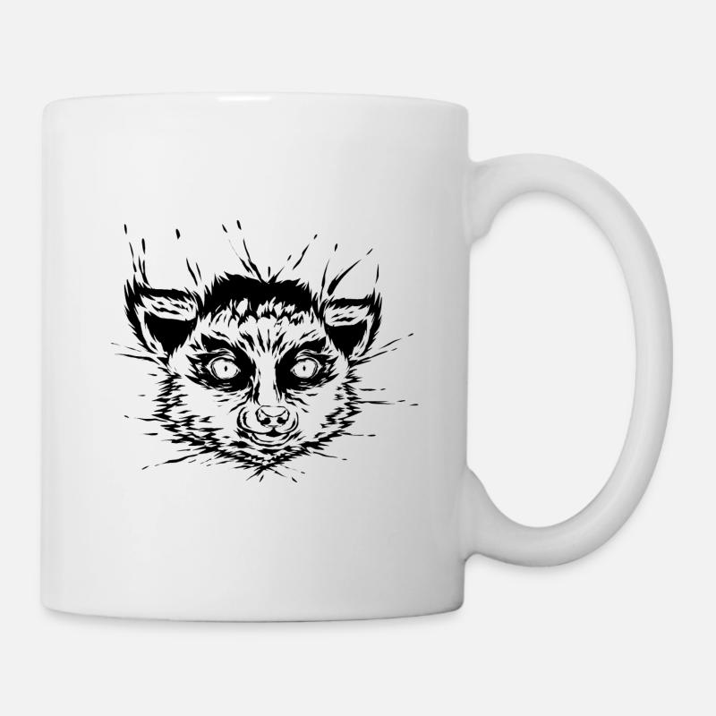 Lemur Kopf - Tasse - Weiß