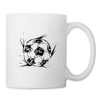 Fußball - Tasse - Weiß - Rechts