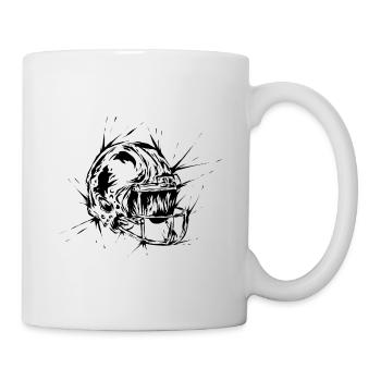 Rugby Helm American Football - Tasse - Weiß - Rechts
