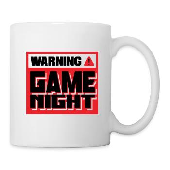 Warning Game Night Video Game Player Gamer Gaming - Tasse - Weiß - Rechts