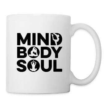 Mind Body Soul Meditate Spirituality Relaxation Me - Tasse - Weiß - Rechts