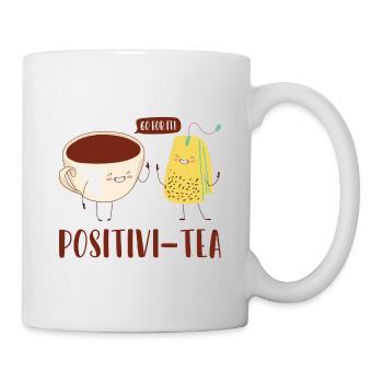 Go For It Positivi-tea Tea Drinking Tea Brewing Cu - Tasse - Weiß - Rechts