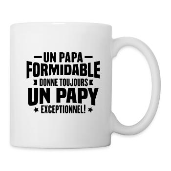Un Papa Formidable Donne Un Papy Exceptionnel - Mug blanc - blanc - Droite