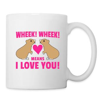 Wheek Wheek Graphic Guinea Pig Owner Pet Cavy Anim - Tasse - Weiß - Rechts
