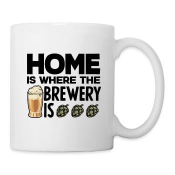 Home Is Where The Brewery Is Homebrewing Craftbeer - Tasse - Weiß - Rechts