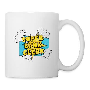 Retro Graphic Bank Clerk Bookkeeper Bank Employee - Tasse - Weiß - Rechts