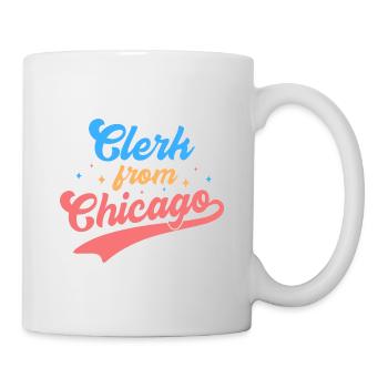 Retro Graphic Bank Clerk Bookkeeper Bank Employee - Tasse - Weiß - Rechts