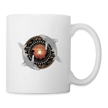 Weißspitzenhochseehaie Hawaiianisch Polynesisch - Tasse - Weiß - Rechts