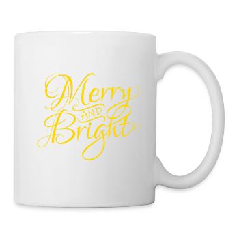 Weihnachten Frauen Männer Kinder Merry Bright Casual Weihnachten - Tasse - Weiß - Rechts