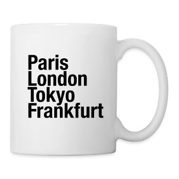 Paris Londres Tokyo Francfort - Mug blanc - blanc - Droite