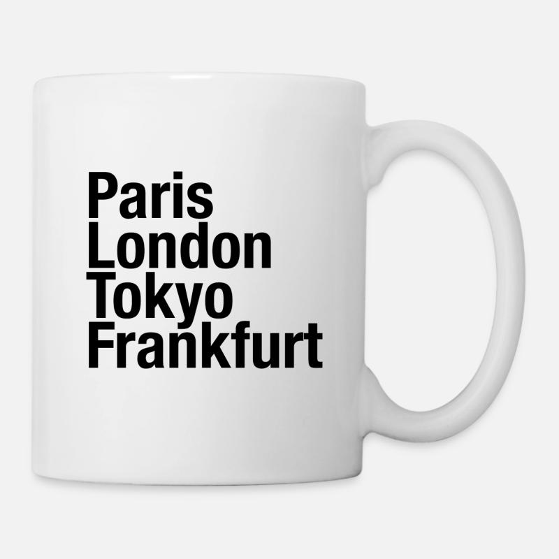 Paris Londres Tokyo Francfort - Mug blanc - blanc