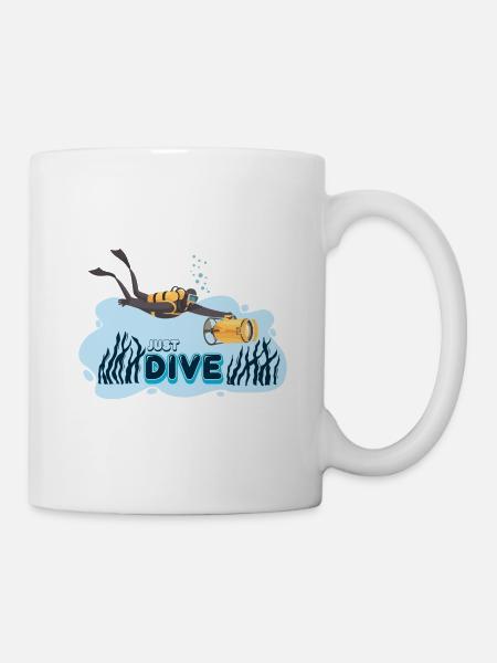 Taucher Tauchen Design Schnorcheln - Tasse - Weiß