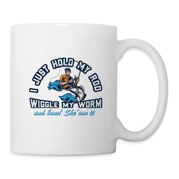 Lustiger Angler Fischer Spruch Angeln - Tasse - Weiß - Rechts