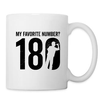 My Favorite Number? 180 Darting Dart Player Triple - Mug - white - Right
