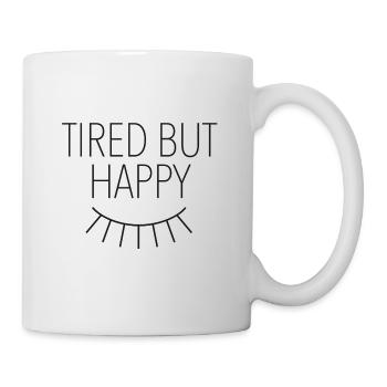 Tired but happy | Children's happiness and lack of sleep - Mug - white - Right