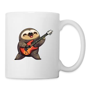 Paresseux jouant de la guitare - Mug blanc - blanc - Droite