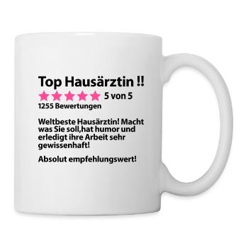 Dankeschön Danke Sagen für Hausärztin Arztpraxis - Tasse - Weiß - Rechts