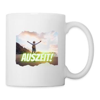 Auszeit Urlaub Sonne und Meer braucht jeder - Tasse - Weiß - Rechts