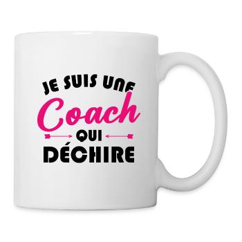 Je suis une coach qui déchire - Mug blanc - blanc - Droite