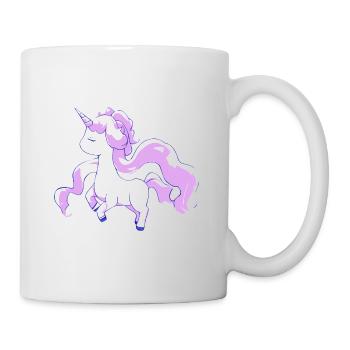 Funky Einhorn: Verspieltes Design für Königinnen - Tasse - Weiß - Rechts