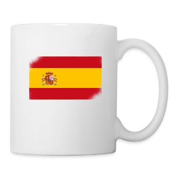 Spain Flag Vintage Spanish Flag Distressed Look - Mug - white - Right