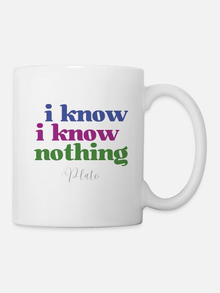 Philosophica Sprüche Motiv Platon -Lustiger Spruch - Tasse - Weiß
