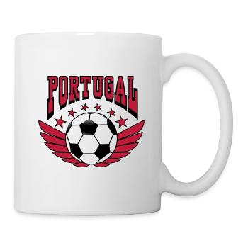 Fußball Portugal Retro College Look Style - Tasse - Weiß - Rechts