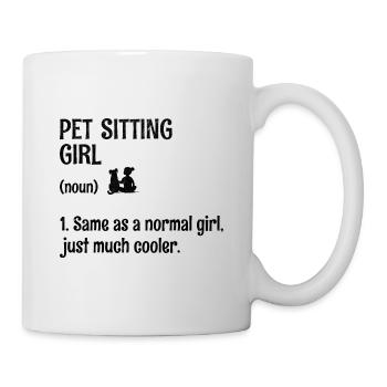 Pet Sitting Girl Pet Sitter Dog and Cat Sitters Do - Mug blanc - blanc - Droite