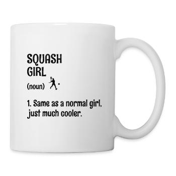 Squash Girl Squash Tennis Player Raquetball Sports - Mug - white - Right