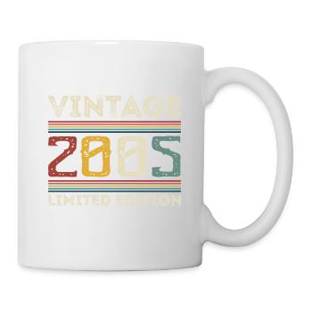 Jahrgang 2005 Vintage Retro Geburtstag Geschenk - Tasse - Weiß - Rechts