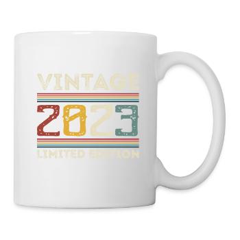 Jahrgang 2023 Vintage Retro Geburtstag Geschenk - Tasse - Weiß - Rechts