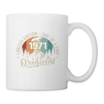 1971 Original Vintage Geburtstagsgeschenk 1971 - Tasse - Weiß - Rechts