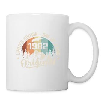 1982 Original Vintage Geburtstagsgeschenk 1982 - Tasse - Weiß - Rechts