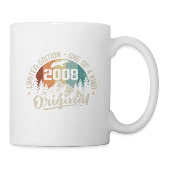 2008 Original 2008 Vintage Jubiläumsgeschenk - Tasse - Weiß - Rechts