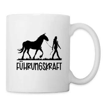 Führungskraft Pferd Reiten Geschenkidee Lustig - Tasse - Weiß - Rechts