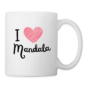 I love Mandala - Tasse - Weiß - Rechts