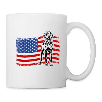 Vizsla US Amérique Drapeau Chiens Chien Wilsigns - Mug blanc - blanc - Droite