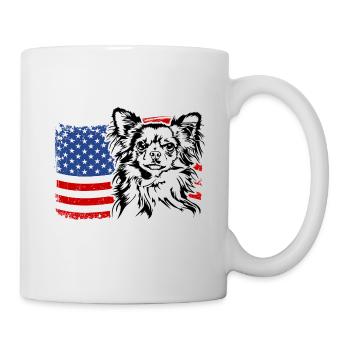 Chihuahua US Amérique Drapeau Chiens Chien Wilsigns - Mug blanc - blanc - Droite
