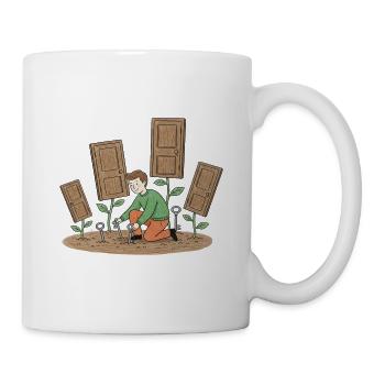 Gärtner wächst Türen - Tasse - Weiß - Rechts