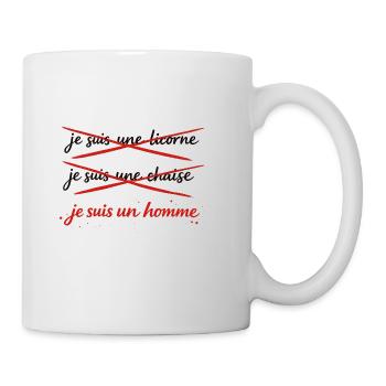Je_suis_un_homme - Mug blanc - blanc - Droite